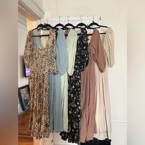 lot of 6 free people oasis midi dresses